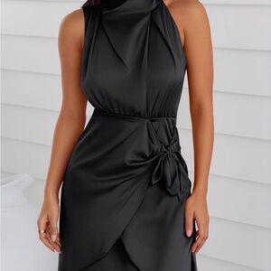Chic One Shoulder Black Dress